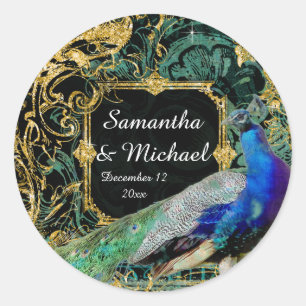 Adesivo Brilho Dourado Hollywood velho Gatsby do pavão do