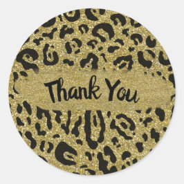 Adesivo Brilho Dourado Onça Leopardo Estampa Animal Festa
