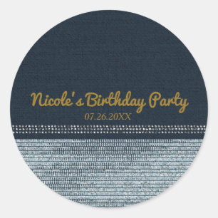 Adesivo Brilho Glam Denim & Diamonds Favor Elegante Chique