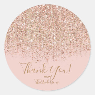 Adesivo Brilho Rosa e Dourado Rosa Glam Lembrancinha de Fe