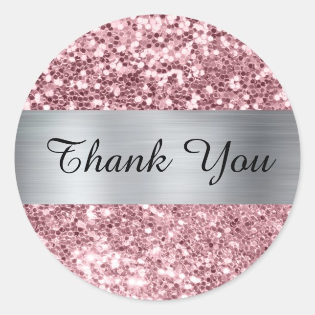 Adesivo Brilho Rosa Glitter Prata Brilho Foil (Frente)