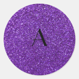 Adesivo Brilho roxo do monograma