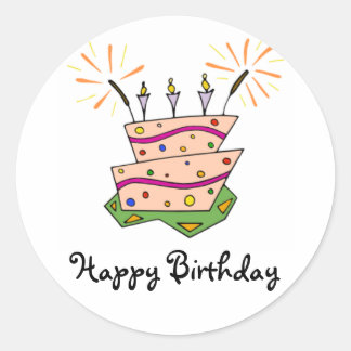 Adesivo Brincadeira de Bolo de Aniversário