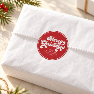 Adesivo Brincadeira de Natal Simples Tipografia Retrográf