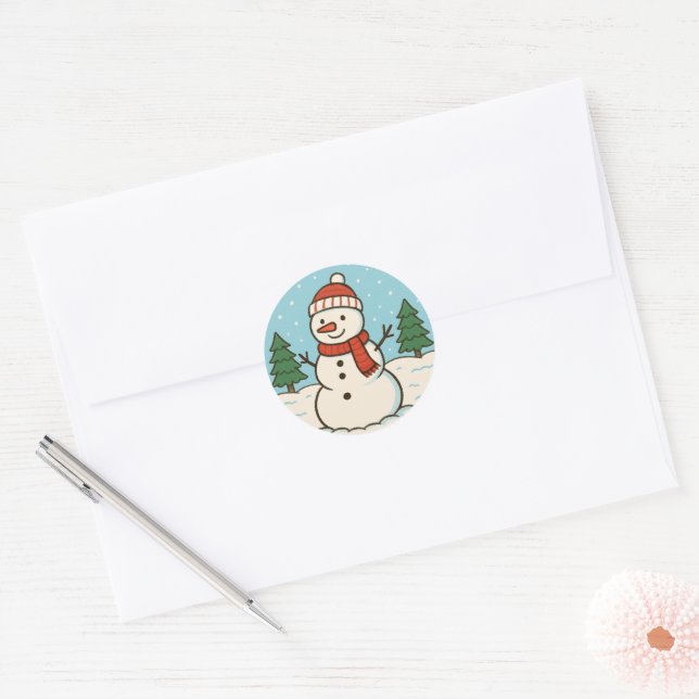 Adesivo Brincadeira de Neve Fora de Natal (Envelope)