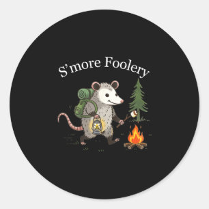 Adesivo Brincadeira de s'more gambá marshmallow engraçado