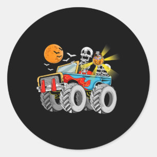Adesivo Brincadeira Halloween Skeleton Monster Truck Kids 