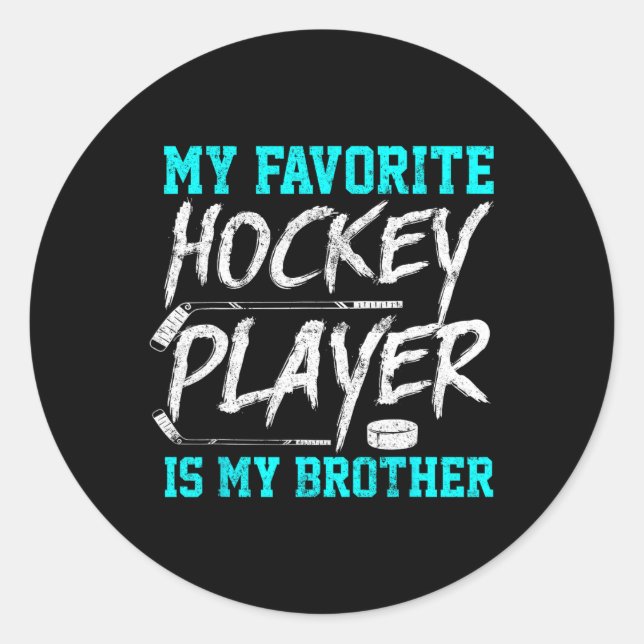 Adesivo Brincadeira Hockey Tee Brother Novelty Sibling (Frente)