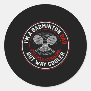 Adesivo Brincadeira Pai de Badminton Homens de Badminton J