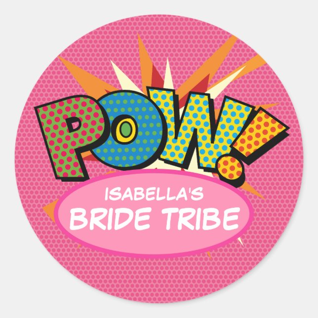 Adesivo Brincadeira Rosa Diversão Moderna da Tribo de Brin (Frente)