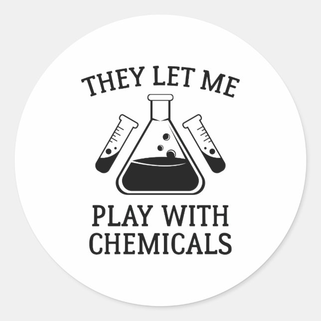 Adesivo Brincar Com Produtos Químicos (Frente)