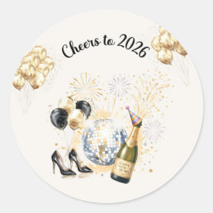 Adesivo Brinde para a Festa de Ano Novo de 2026