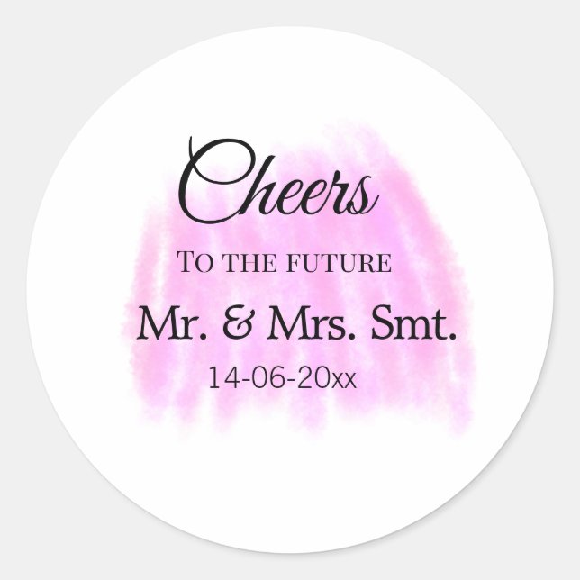 Adesivo Brindemos ao futuro adicionar nome do casal data r (Frente)