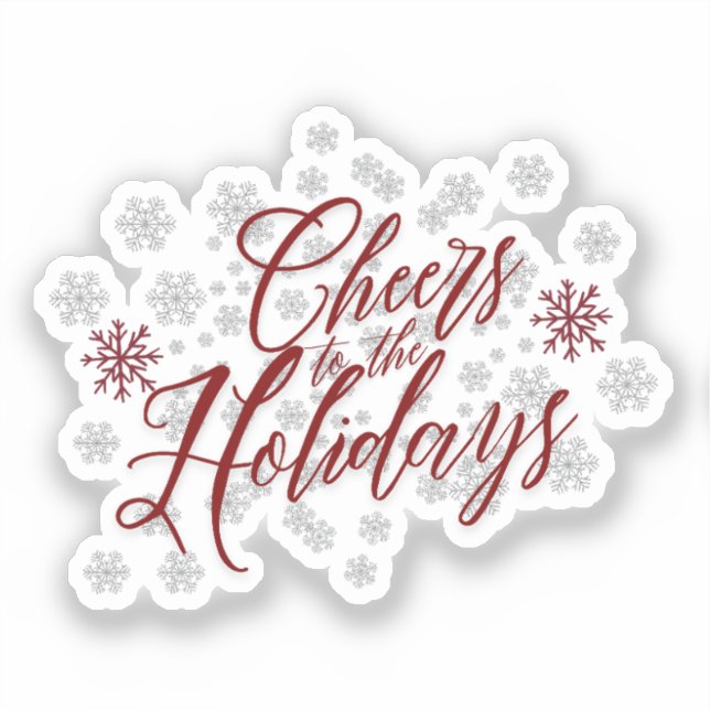 Adesivo Brindes às Festas - Caligrafia Festiva  (Frente)