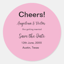 Adesivo Brindes salvam a data simples minimalista moderna 