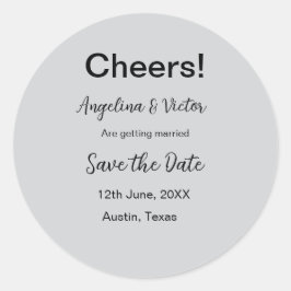 Adesivo Brindes salvam a data simples minimalista moderna 