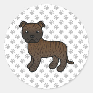 Adesivo Brindle English Staffordshire Bull Terrier Dog