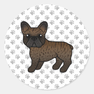 Adesivo Brindle French Bulldog Cute Cartoon Dog