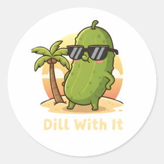 Adesivo Brinque Com Isso Design de Meme de Pepino Engraçad