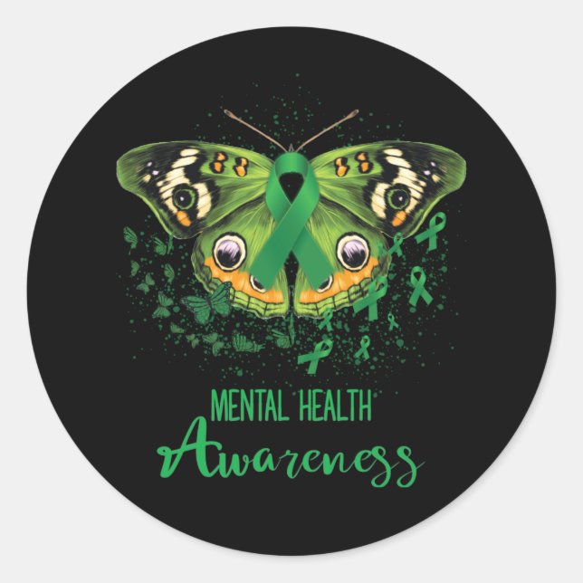 Adesivo Brisa Verde Mental de Consciência da Saúde (Frente)