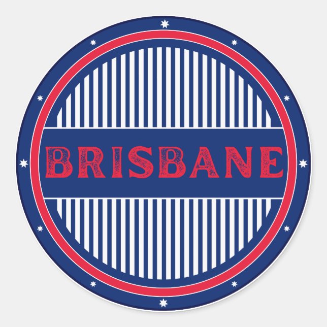 Adesivo Brisbane City Pride Emblem – Australian Identity (Frente)