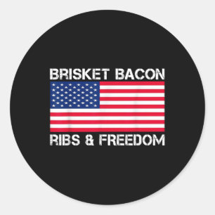 Adesivo Brisket Bacon Ribs & Freedom Grill Meat Sm