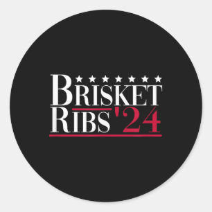 Adesivo Brisket Ribs 2024 - Engraçado Barbecue Político E