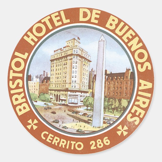 Adesivo Bristol Hotel De Buenos Aires (Frente)