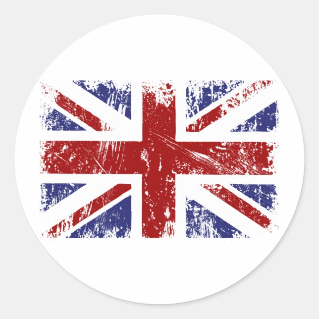 Adesivo British Flag Union Jack Punk Grunge (Frente)