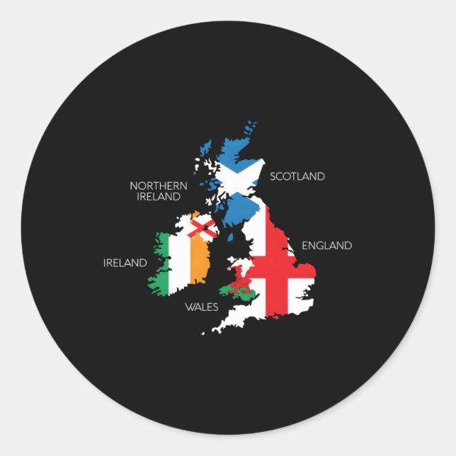 Adesivo British Isles Sea Ireland Scotland Wales England M (Frente)