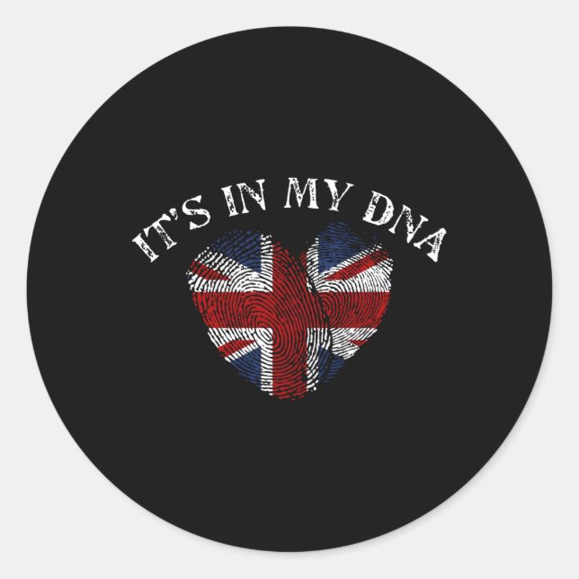 Adesivo British Union Jack Dna Uk Flag (Frente)