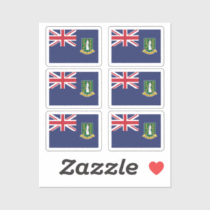 Adesivo British VirgIslands Flag Pack, 6 embalagens de col