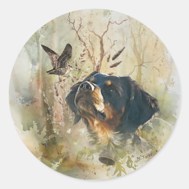 Adesivo Brittany Spaniel e pinto (Frente)