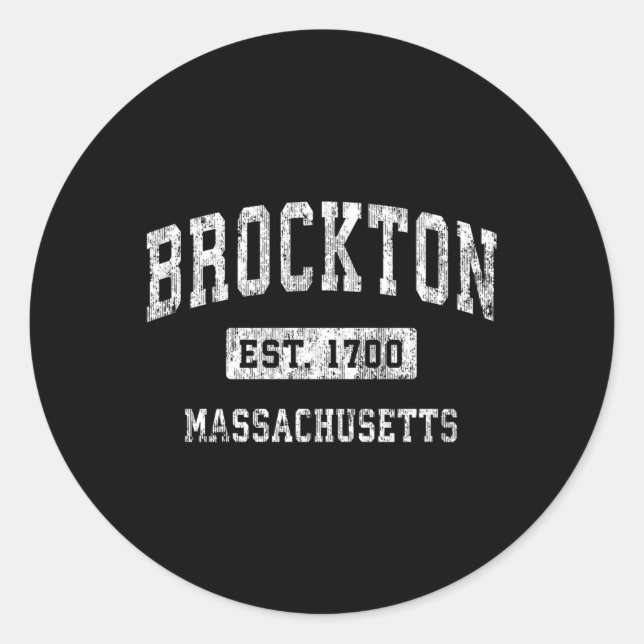 Adesivo Brockton Massachusetts Mãe Estabelecida Esporte (Frente)