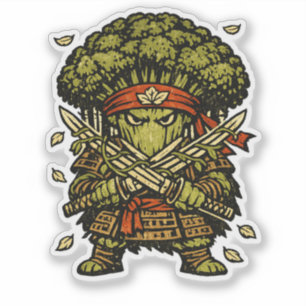 Adesivo Brócolis Bushido — Protetor da Floresta