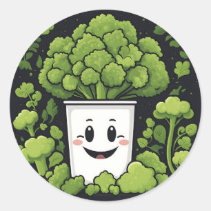 Adesivo Brócolis Divertido Vegetal