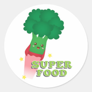 Adesivo Brócolis Vegetal Fofo, Superalimento