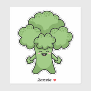 Adesivo Brócolis Verde Feliz