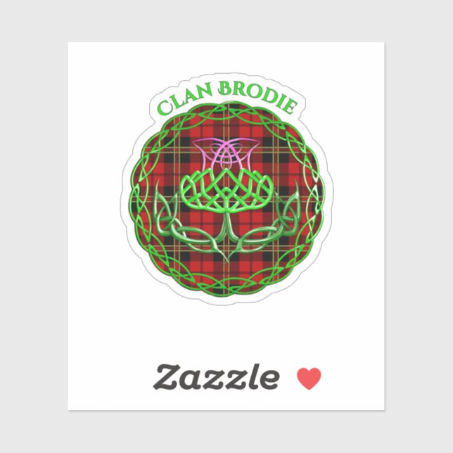Adesivo Brodie Scottish Tartan Celtic Thistle (Folha)