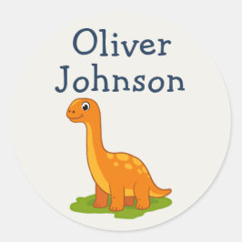 Adesivo Brontossauro Personalizado Cute Dinossauro Nome In
