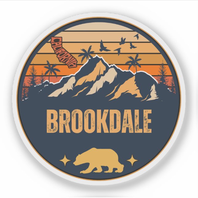 Adesivo Brookdale, Califórnia (Frente)