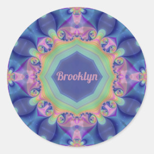 Adesivo BROOKLYN ~ Abstrato do Pastel Kaleidoscope Padrão