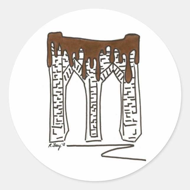 Adesivo Brooklyn Bridge NYC - Chocolate de Namorados Nova  (Frente)