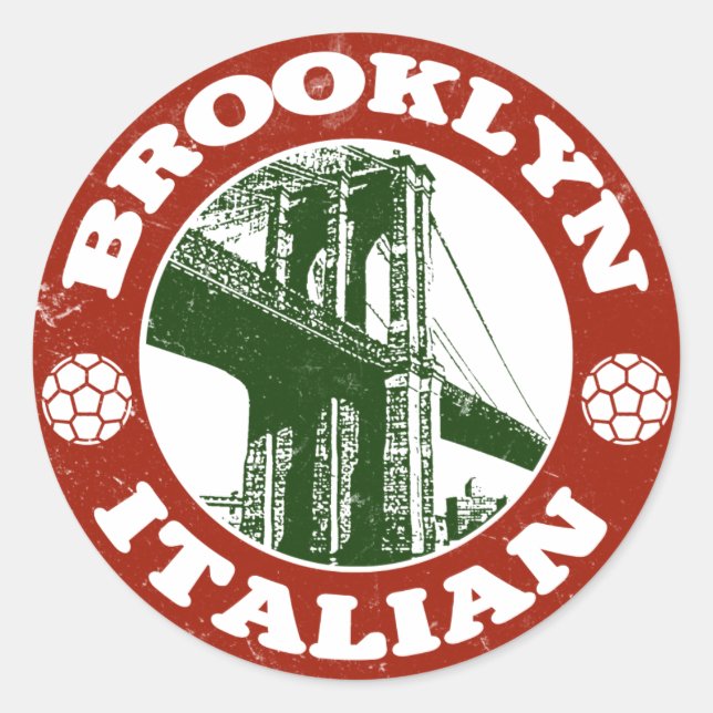 Adesivo Brooklyn New York - Italianos (Frente)