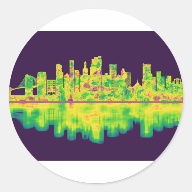 Adesivo Brooklyn New York Skyline (Frente)