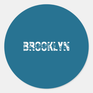 Adesivo Brooklyn Nova York Cidade Nyc Texto Branco Nostálg