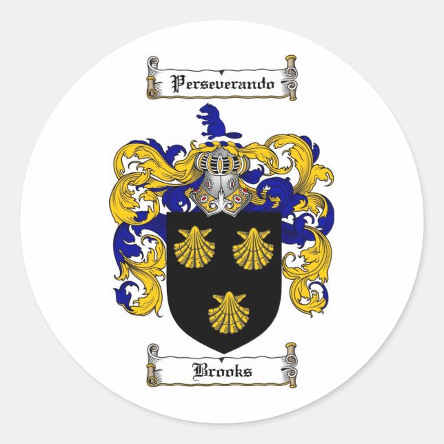 ADESIVO BROOKS FAMILY CREST - BROOKS CASACO DE ARMAS (Frente)
