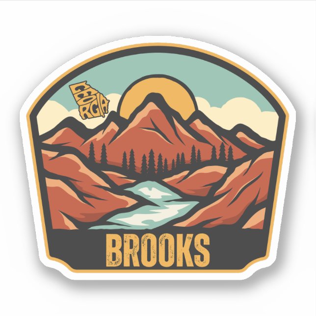 Adesivo Brooks, Geórgia (Frente)