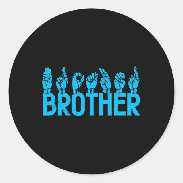 Adesivo Brother American Sign Language Deaf Awarness (Frente)