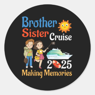 Adesivo Brother And Sister Cruise 2025 Trip Making Memorie